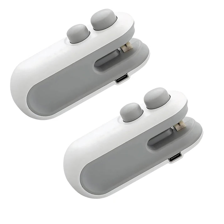 Mini Bag Sealer 2 in 1 Rechargeable Bag Sealer Heat Seal with Cutter and Magnet Bag Resealer Machine for Plastic Bags Snack Bags