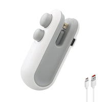 Mini Bag Sealer 2 in 1 Rechargeable Bag Sealer Heat Seal with Cutter and Magnet Bag Resealer Machine for Plastic Bags Snack Bags