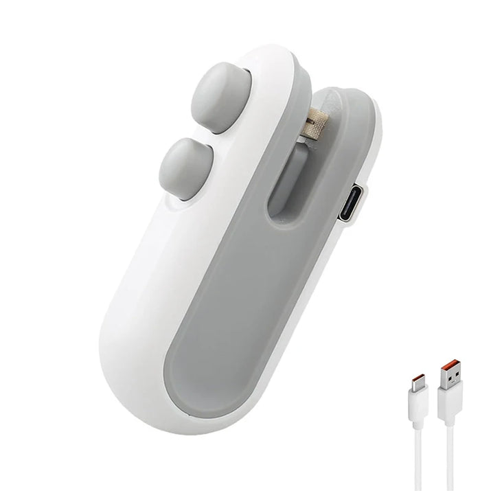 Mini Bag Sealer 2 in 1 Rechargeable Bag Sealer Heat Seal with Cutter and Magnet Bag Resealer Machine for Plastic Bags Snack Bags